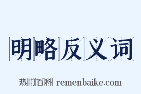 明略反义词是什么意思的图片